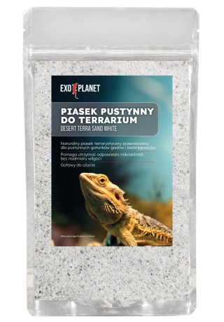 EXO PLANET Desert Terra Sand White - biały piasek pustynny do terrarium 1,5 kg