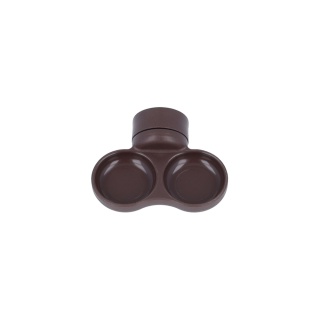 Gecko Nutrition Adhesive Mount Set XS - miska montowana XS - brązowa