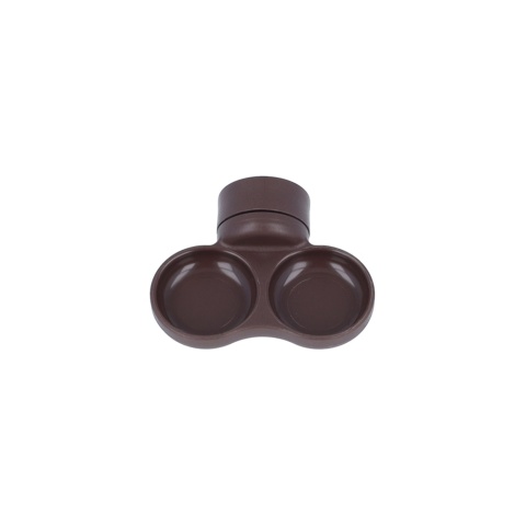 Gecko Nutrition Adhesive Mount Set XS - miska montowana XS - brązowa