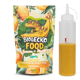BioGecko Food Banan & Mango 100g + butelka 240ml do pokarmów