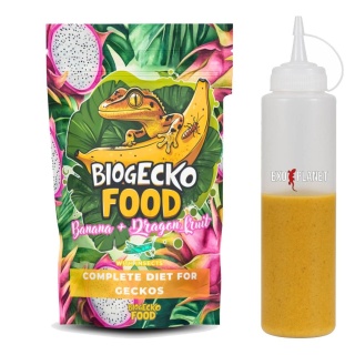 BioGecko Food Banan & Smoczy Owoc 100g + butelka 240ml do pokarmów