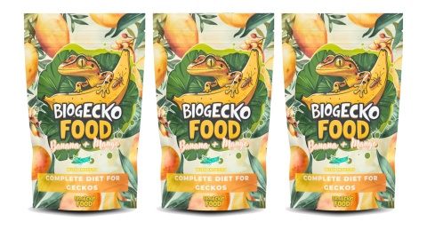 BioGecko Food Banana & Mango 300g pokarm dla gekonów orzęsionych i innych jaszczurek BANAN + MANGO +OWADY BioGecko Food Banana & Mango 300g pokarm dla gekonów orzęsionych i innych jaszczurek BANAN + MANGO +OWADY