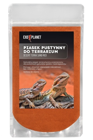 EXO PLANET Desert Terra Sand Red - czerwony piasek pustynny do terrarium 1,5kg