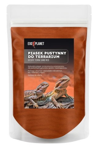 EXO PLANET Desert Terra Sand Red - czerwony piasek pustynny do terrarium 1,5kg