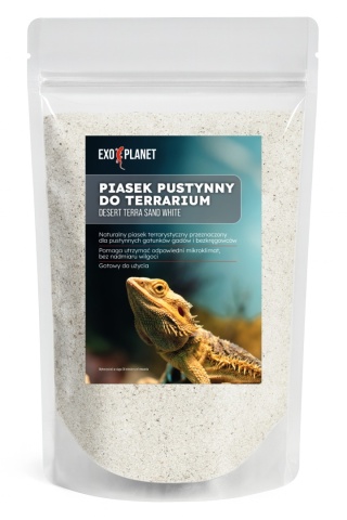 EXO PLANET Desert Terra Sand White - biały piasek pustynny do terrarium 1,5 kg