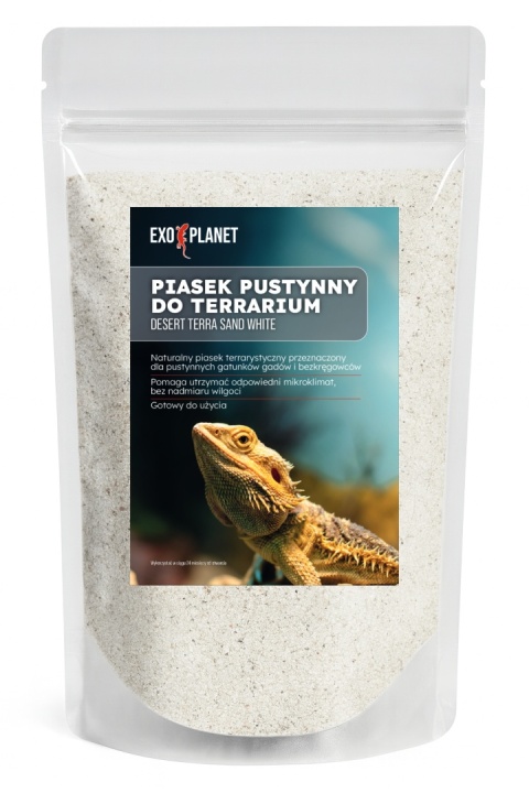 EXO PLANET Desert Terra Sand White - biały piasek pustynny do terrarium 1,5 kg