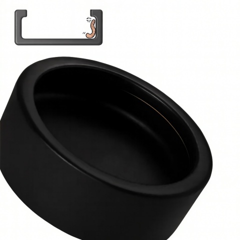 EXO PLANET Miska ceramiczna antyucieczkowa czarna M - 80ml