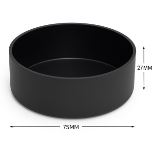 EXO PLANET Miska plastikowa czarna średnia L /75mm