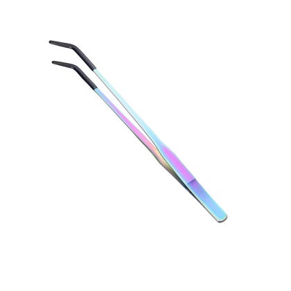 EXO PLANET Pęseta Terrarystyczna 27 cm zagięta - tęczowa