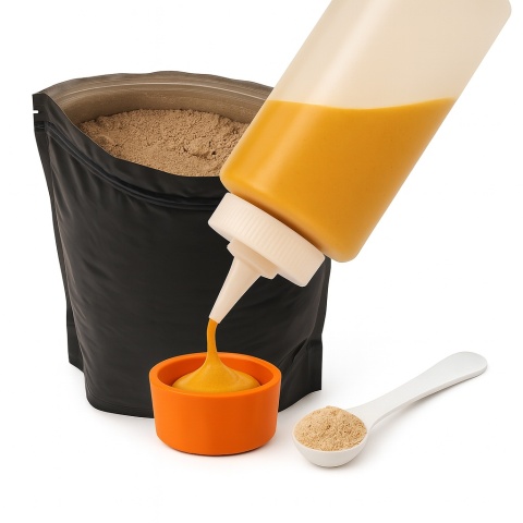 Gecko Nutrition Apricot - Morela 100g + Butelka do wyciskania pokarmów 230ml + Łyżeczka-miarka MiniSpoon