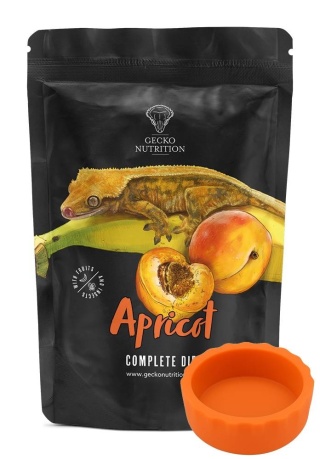 Gecko Nutrition Apricot - Morela 50g + miseczka silikonowa pomarańczowa