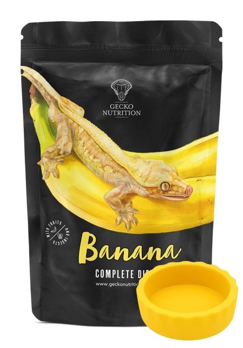 Gecko Nutrition Banana 50g + miseczka silikonowa żółta