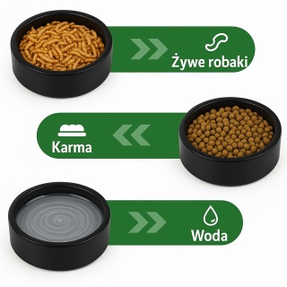 EXO PLANET Miska ceramiczna antyucieczkowa czarna S - 40ml