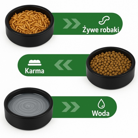 EXO PLANET Miska ceramiczna antyucieczkowa czarna S - 40ml