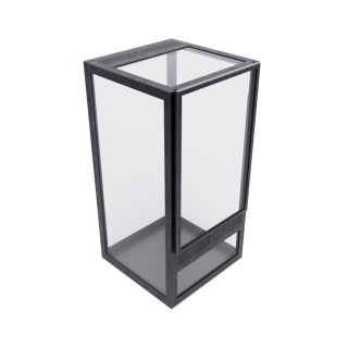 Terrarium szklane z ramkowe 10x10x20cm gilotyna - czarne