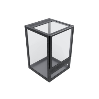 Terrarium szklane z ramkowe 10x10x15cm gilotyna - czarne