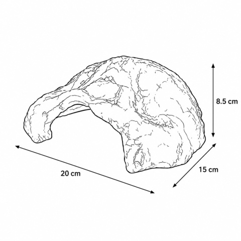 EXO PLANET Kryjówka skalna GeoStone L - 20x15x8,5 cm
