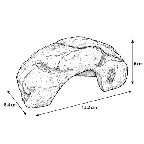 EXO PLANET Kryjówka skalna GeoStone M - 15,2x8,4x6 cm