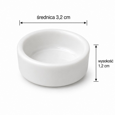 EXO PLANET Miska ceramiczna biała 3,2 cm