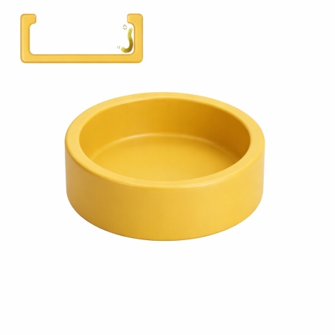 EXO PLANET Miska ceramiczna antyucieczkowa żółta M - 80ml