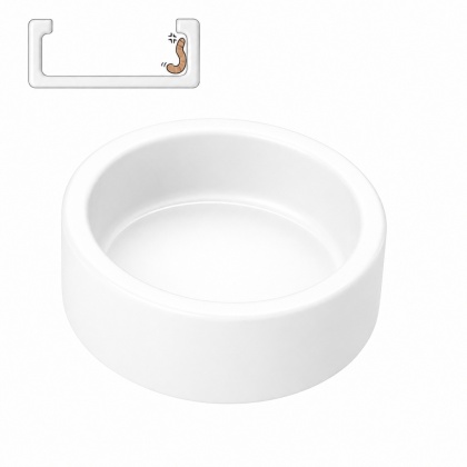EXO PLANET Miska ceramiczna antyucieczkowa biała S - 40ml
