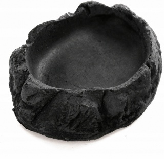 EXO PLANET Miska z żywicy Shadow Rock S czarna (9,5x7,5x2,5 cm)