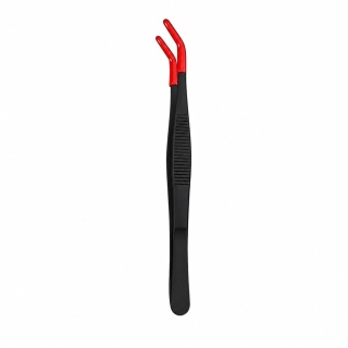 EXO PLANET Pęseta Terrarystyczna 16 cm zagięta z ogumioną końcówką - czarno-czerwona