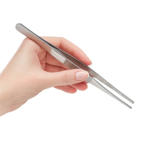 EXO PLANET Pęseta Terrarystyczna Prosta 18 cm - srebrna