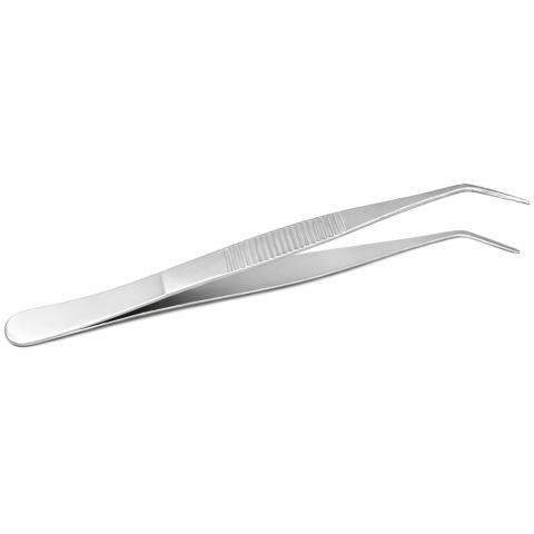 EXO PLANET Pęseta Terrarystyczna Zagięta 25 cm - srebrna