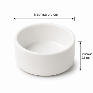 EXO PLANET Miska ceramiczna biała 5,5 cm