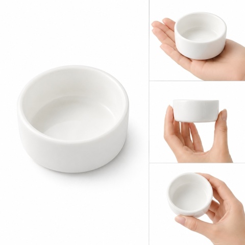 EXO PLANET Miska ceramiczna biała 5,5 cm