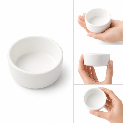 EXO PLANET Miska ceramiczna biała 7 cm