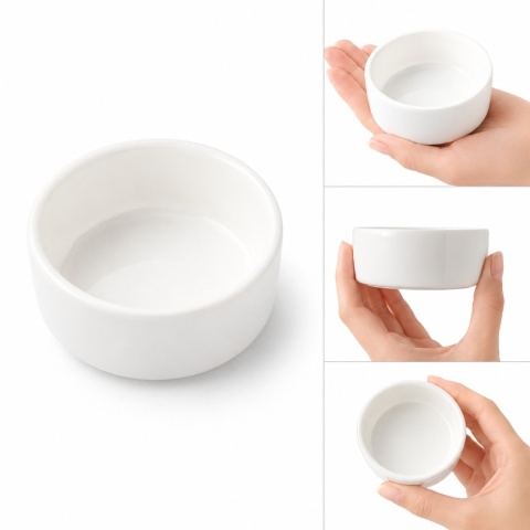 EXO PLANET Miska ceramiczna biała 9 cm