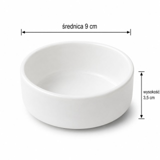 EXO PLANET Miska ceramiczna biała 9 cm