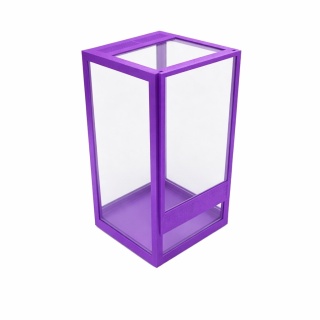 Terrarium szklane ramkowe 15x15x20cm gilotyna - fioletowe