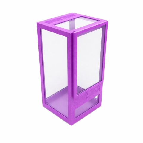 Terrarium szklane ramkowe 7x7x13cm gilotyna - fioletowe